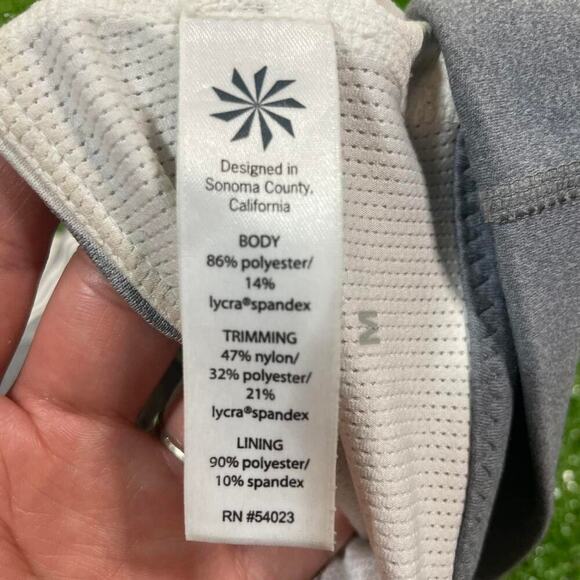 Athleta Womens M Active Padded‎ Sports Bra Stripped Sporty Running Activewear - Picture 5 of 5